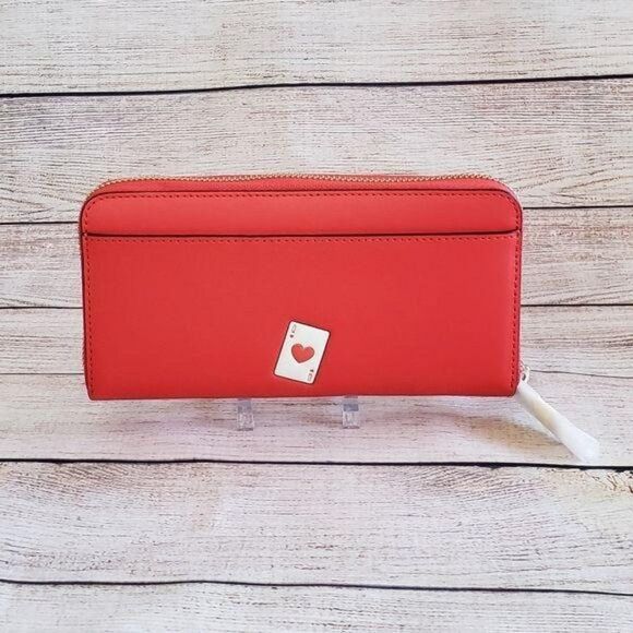 Kate Spade Lucky Draw Large Continental Zip Around Leather Wallet Casino Theme - Picture 6 of 15